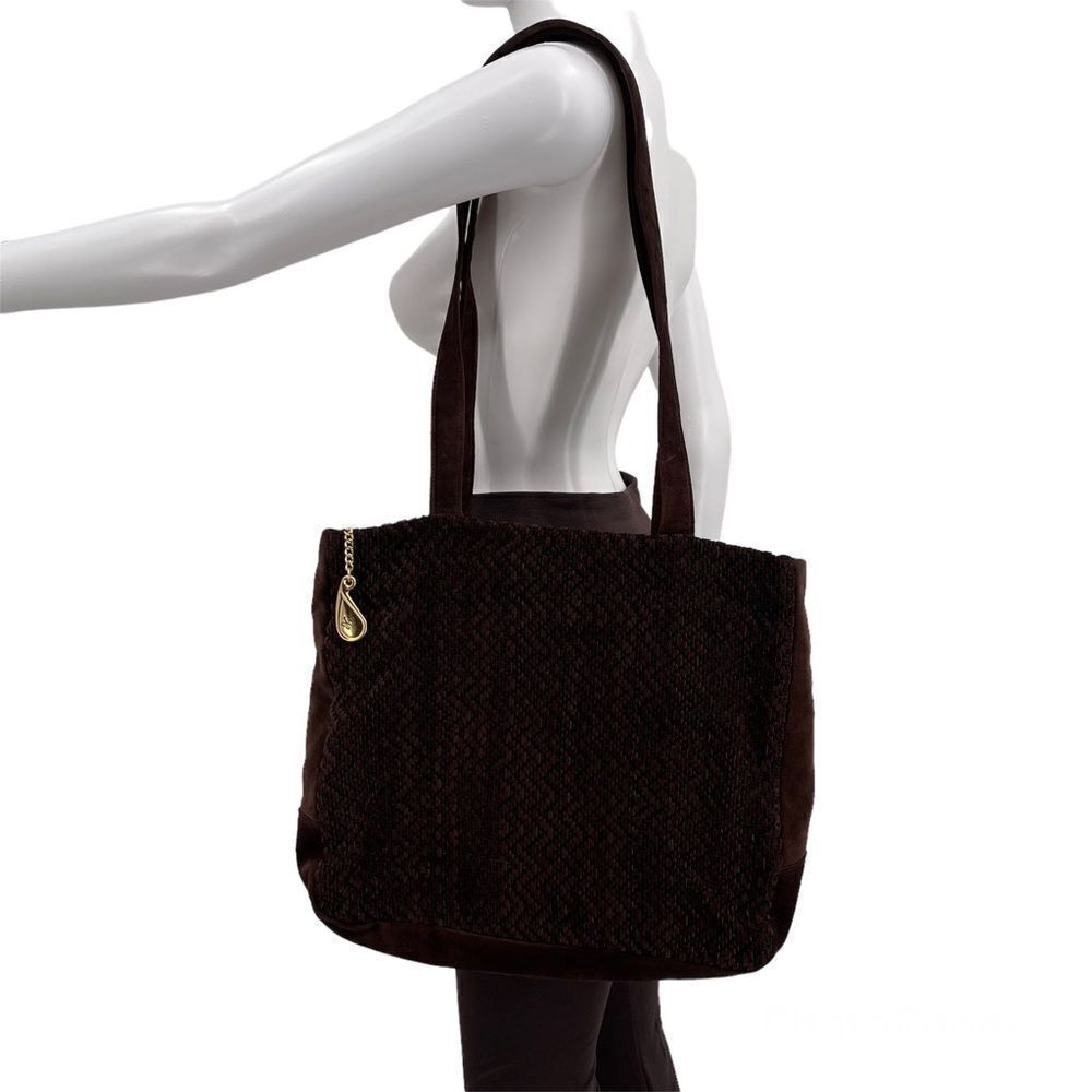 SHARIF Brown Woven Velvet Purse GUC